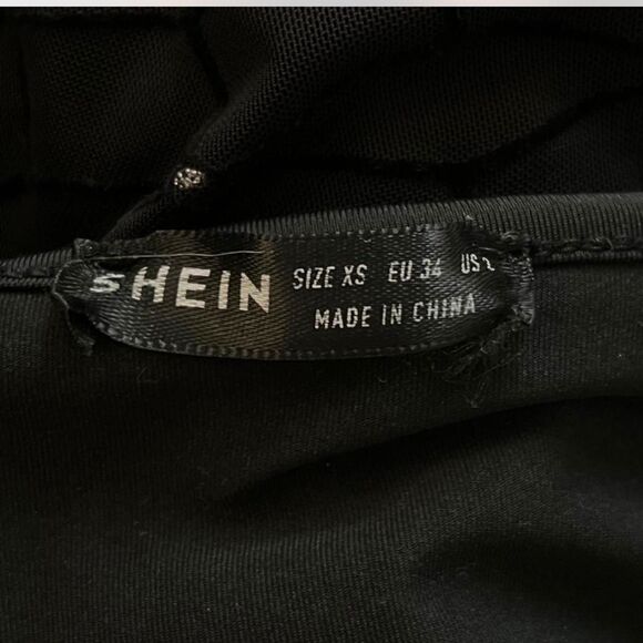 SHEIN Black Halter Mini Dress w/ Sparkle Detail – XS - Picture 7 of 8